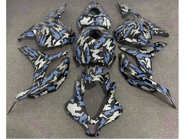 Blau & Silber Camo 2009-2012 Honda CBR600RR Motorrad Verkleidungen Blau & Silber Camo 2009-2012 Honda CBR600RR Motorrad Verkleidungen