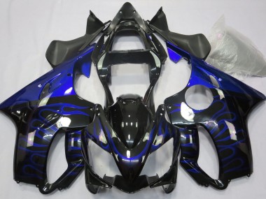 Blaue Flamme 2001-2003 Honda CBR600 F4i Motorrad Verkleidungen