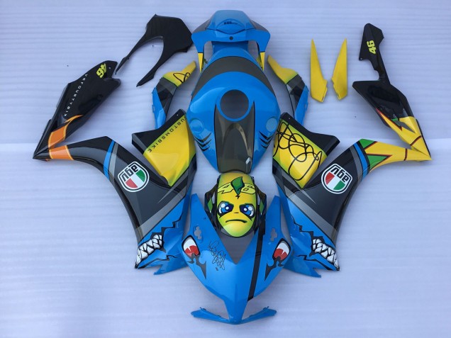 Blaue Haizähne 2012-2016 Honda CBR1000RR Motorrad Verkleidungen Blaue Haizähne 2012-2016 Honda CBR1000RR Motorrad Verkleidungen