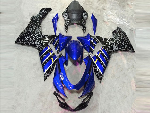 Blaue Spinne Glänzend 2011-2024 Suzuki GSXR 600-750 Motorrad Verkleidungen Blaue Spinne Glänzend 2011-2024 Suzuki GSXR 600-750 Motorrad Verkleidungen