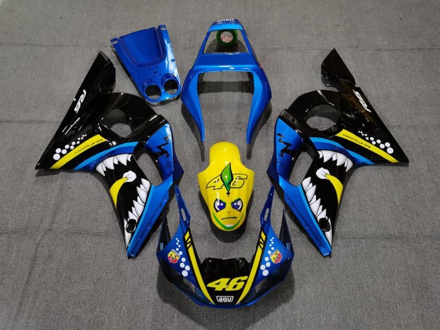 Blauer & Gelber Hai 1998-2002 Yamaha R6 Motorrad Verkleidungen Blauer & Gelber Hai 1998-2002 Yamaha R6 Motorrad Verkleidungen