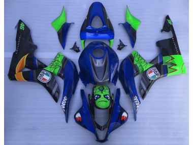 Blauer & Grüner Hai 2007-2008 Honda CBR600RR Motorrad Verkleidungen