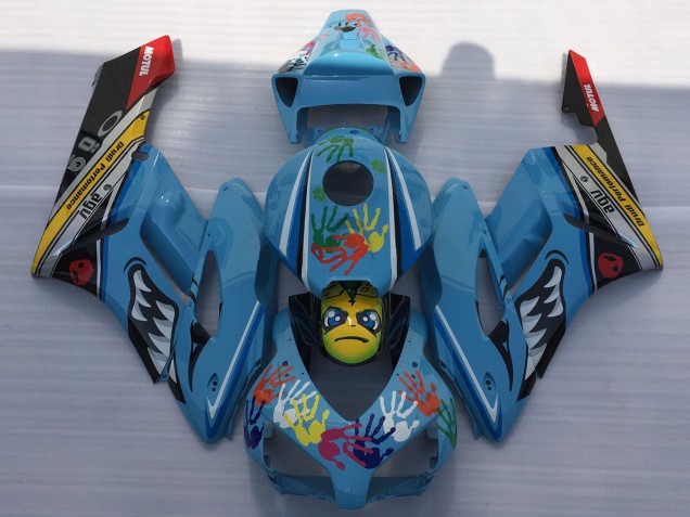 Blauer Hai 2004-2005 Honda CBR1000RR Motorrad Verkleidungen Blauer Hai 2004-2005 Honda CBR1000RR Motorrad Verkleidungen