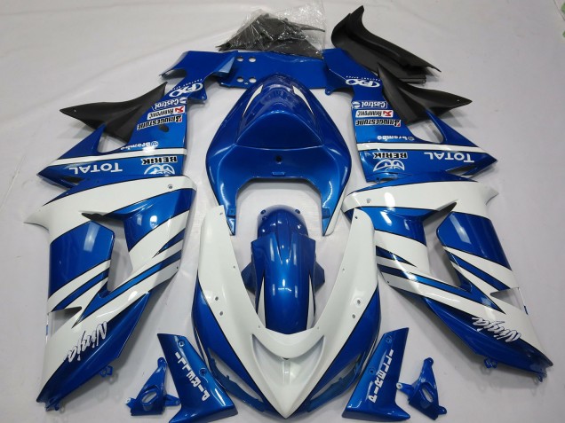 Blauweißer Ninja 2006-2007 Kawasaki ZX10R Motorrad Verkleidungen Blauweißer Ninja 2006-2007 Kawasaki ZX10R Motorrad Verkleidungen
