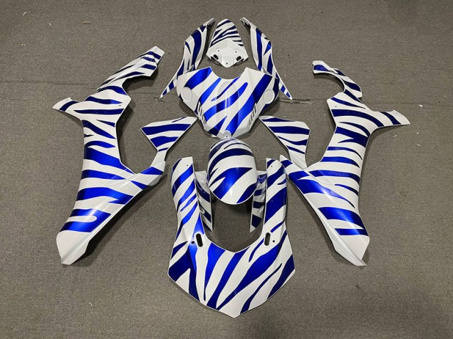 Blaues Zebra 2015-2019 Yamaha R1 Motorrad Verkleidungen Blaues Zebra 2015-2019 Yamaha R1 Motorrad Verkleidungen