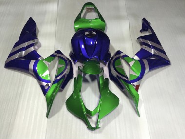 Blaugrün Captain America 2007-2008 Honda CBR600RR Motorrad Verkleidungen