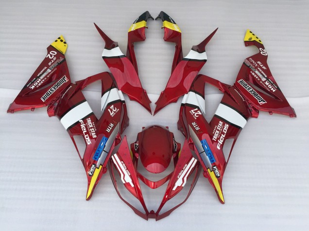Candy Apple 2013-2018 Kawasaki ZX6R Motorrad Verkleidungen Candy Apple 2013-2018 Kawasaki ZX6R Motorrad Verkleidungen
