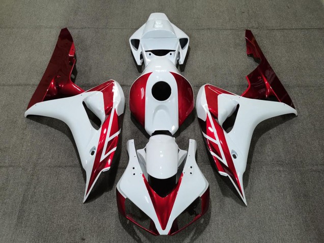 Candy Red & Weiß 2006-2007 Honda CBR1000RR Motorrad Verkleidungen Candy Red & Weiß 2006-2007 Honda CBR1000RR Motorrad Verkleidungen