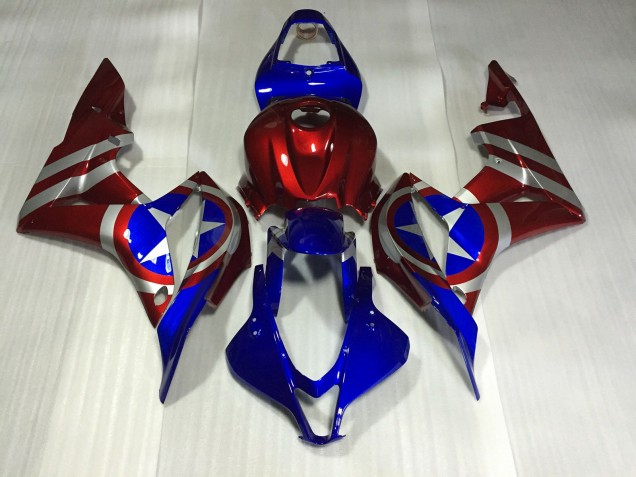 Captain America 2007-2008 Honda CBR600RR Motorrad Verkleidungen Captain America 2007-2008 Honda CBR600RR Motorrad Verkleidungen