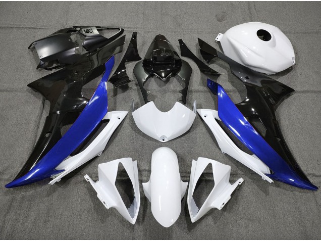 Custom Blau Schwarz & Weiß 2008-2016 Yamaha R6 Motorrad Verkleidungen Custom Blau Schwarz & Weiß 2008-2016 Yamaha R6 Motorrad Verkleidungen