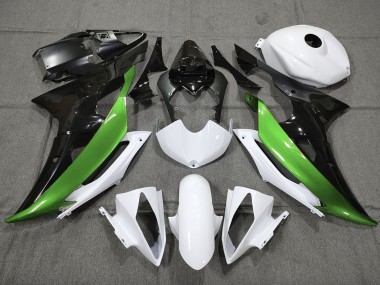 Custom Grün Schwarz & Weiß 2008-2016 Yamaha R6 Motorrad Verkleidungen