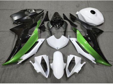 Custom Grün Schwarz & Weiß 2008-2016 Yamaha R6 Motorrad Verkleidungen