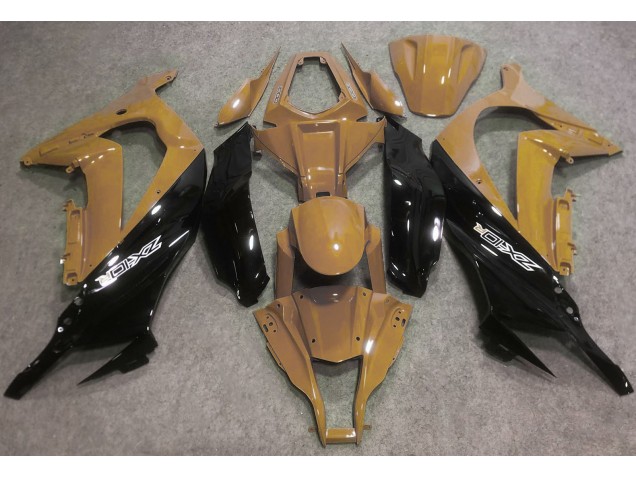 Desert Tan & Schwarz 2016-2019 Kawasaki ZX10R Motorrad Verkleidungen Desert Tan & Schwarz 2016-2019 Kawasaki ZX10R Motorrad Verkleidungen