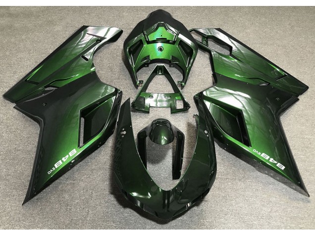 Dunkelgrün 2007-2014 Ducati 848 1098 1198 Motorrad Verkleidungen Dunkelgrün 2007-2014 Ducati 848 1098 1198 Motorrad Verkleidungen