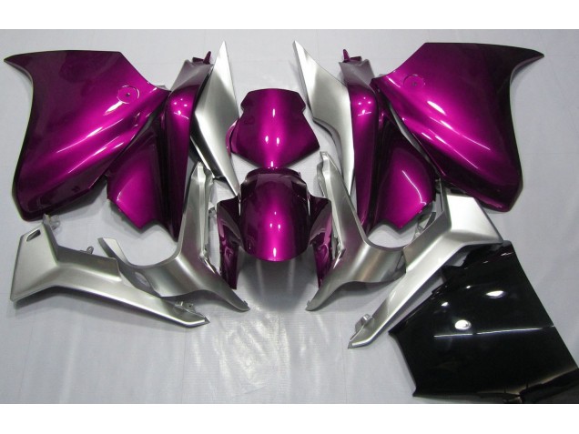 Dunkelpink & Silber 2010-2013 Honda VFR1200 Motorrad Verkleidungen Dunkelpink & Silber 2010-2013 Honda VFR1200 Motorrad Verkleidungen