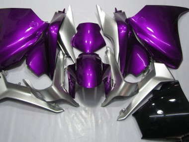 Dunkelviolett & Silber 2010-2013 Honda VFR1200 Motorrad Verkleidungen