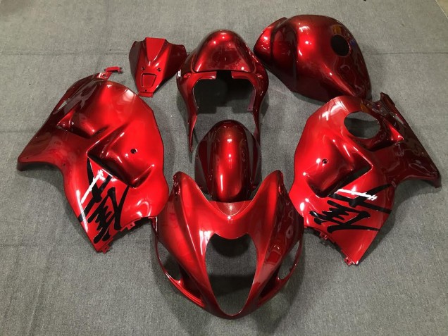 Feuerrot Glänzend 1997-2007 Suzuki GSXR 1300 Motorrad Verkleidungen Feuerrot Glänzend 1997-2007 Suzuki GSXR 1300 Motorrad Verkleidungen