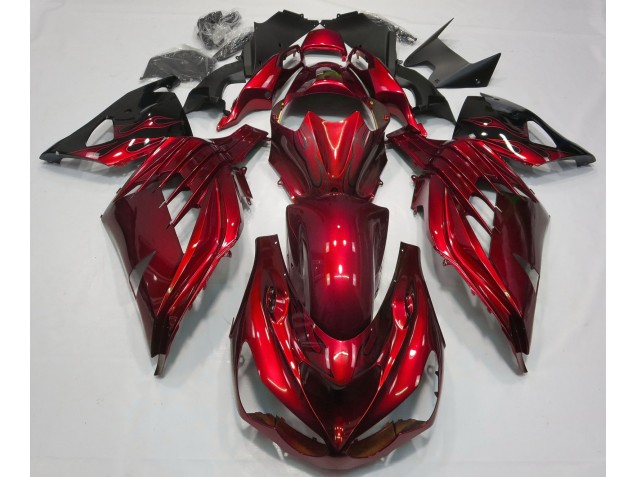Feuerrot Glänzend 2012-2021 Kawasaki ZX14R Motorrad Verkleidungen Feuerrot Glänzend 2012-2021 Kawasaki ZX14R Motorrad Verkleidungen
