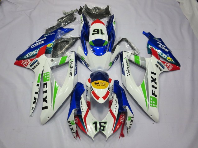 Fixi Blau 2008-2010 Suzuki GSXR 600-750 Motorrad Verkleidungen Fixi Blau 2008-2010 Suzuki GSXR 600-750 Motorrad Verkleidungen