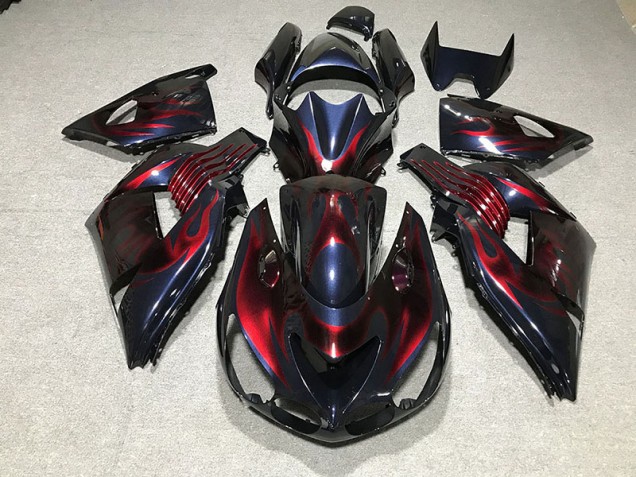 Flame 2006-2011 Kawasaki ZX14R Motorrad Verkleidungen Flame 2006-2011 Kawasaki ZX14R Motorrad Verkleidungen