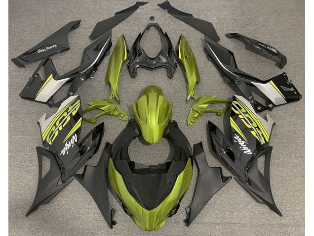 Flüssiges Gelb & Grau 2018-2023 Kawasaki Ninja 400 Motorrad Verkleidungen Flüssiges Gelb & Grau 2018-2023 Kawasaki Ninja 400 Motorrad Verkleidungen