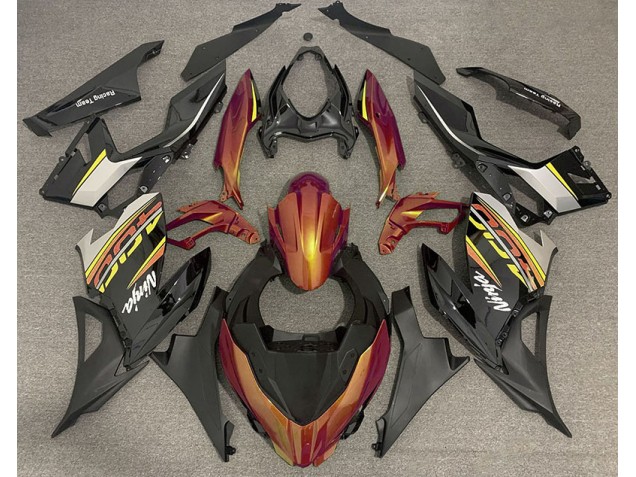Flüssiges Orange & Grau 2018-2023 Kawasaki Ninja 400 Motorrad Verkleidungen Flüssiges Orange & Grau 2018-2023 Kawasaki Ninja 400 Motorrad Verkleidungen