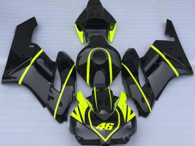 Ganz In Schwarz & High Viz 46 2004-2005 Honda CBR1000RR Motorrad Verkleidungen