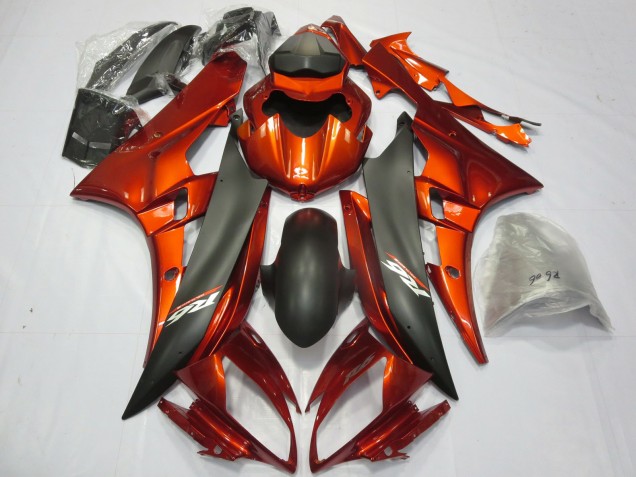 Gebranntes Orange 2006-2007 Yamaha R6 Motorrad Verkleidungen Gebranntes Orange 2006-2007 Yamaha R6 Motorrad Verkleidungen