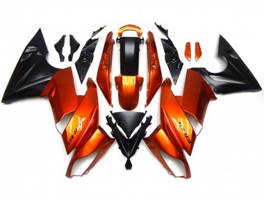 Gebranntes Orange 2009-2011 Kawasaki Ninja 650R Motorrad Verkleidungen