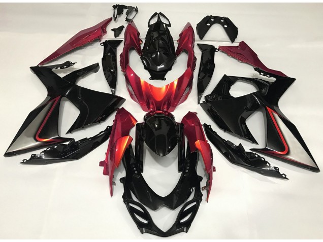 Gebranntes Orange & Schwarz 2009-2016 Suzuki GSXR 1000 Motorrad Verkleidungen Gebranntes Orange & Schwarz 2009-2016 Suzuki GSXR 1000 Motorrad Verkleidungen