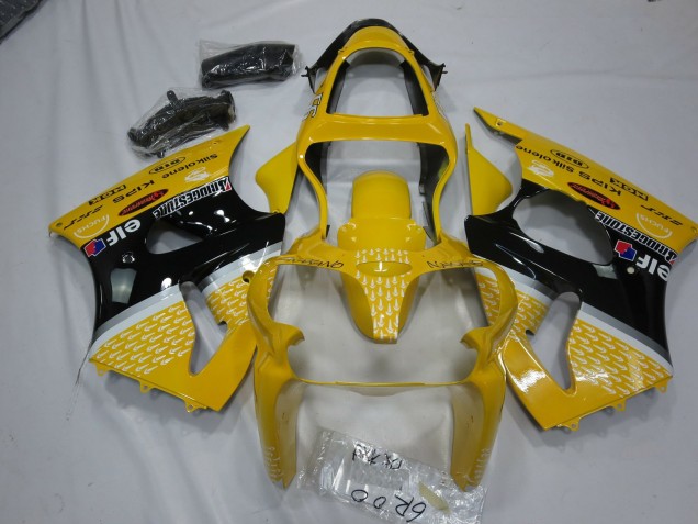 Gelb Elf 2000-2002 Kawasaki ZX6R Motorrad Verkleidungen Gelb Elf 2000-2002 Kawasaki ZX6R Motorrad Verkleidungen