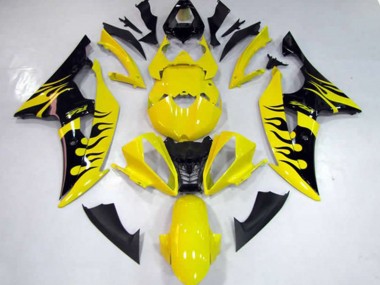 Gelb Flamme 2008-2016 Yamaha R6 Motorrad Verkleidungen