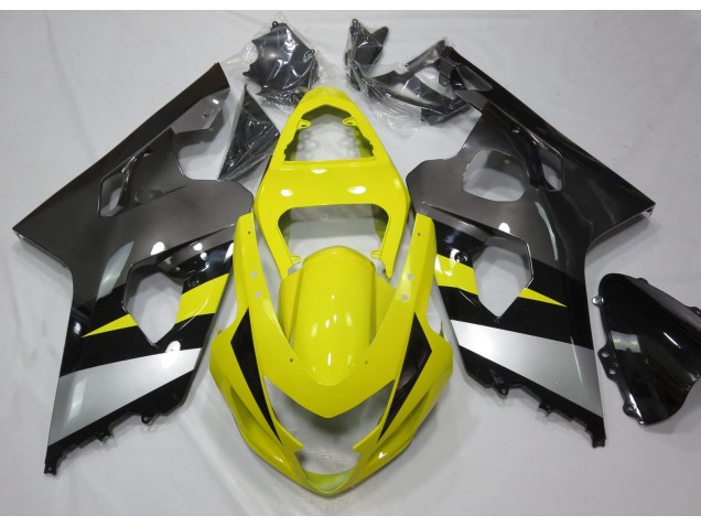 Gelb & Grau 2004-2005 Suzuki GSXR 600-750 Motorrad Verkleidungen Gelb & Grau 2004-2005 Suzuki GSXR 600-750 Motorrad Verkleidungen