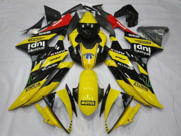 Gelb Motul 2006-2007 Yamaha R6 Motorrad Verkleidungen Gelb Motul 2006-2007 Yamaha R6 Motorrad Verkleidungen