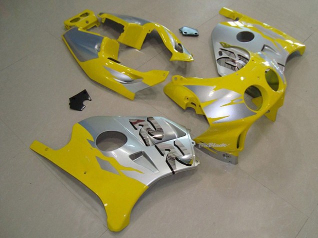 Gelb Silber 1990-1998 Honda CBR250RR Motorrad Verkleidungen Gelb Silber 1990-1998 Honda CBR250RR Motorrad Verkleidungen