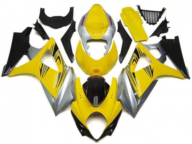 Gelb & Silber OEM Stil 2007-2008 Suzuki GSXR 1000 Motorrad Verkleidungen Gelb & Silber OEM Stil 2007-2008 Suzuki GSXR 1000 Motorrad Verkleidungen