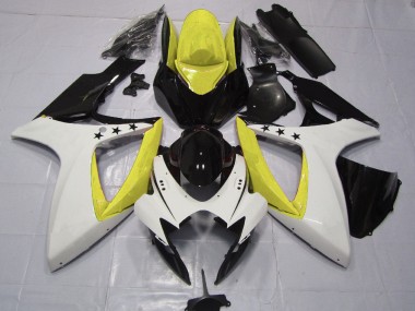 Gelber Stern 2006-2007 Suzuki GSXR 600-750 Motorrad Verkleidungen