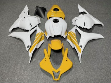 Gelber & Weißer Seitenstreifen 2009-2012 Honda CBR600RR Motorrad Verkleidungen