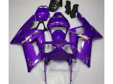 Glanz Lila 2003-2004 Kawasaki ZX6R Motorrad Verkleidungen
