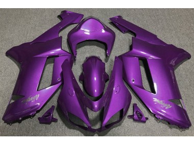 Glanz Lila 2007-2008 Kawasaki ZX6R Motorrad Verkleidungen