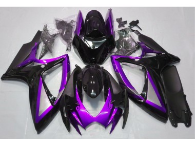 Glanz Lila & Schwarz 2006-2007 Suzuki GSXR 600-750 Motorrad Verkleidungen