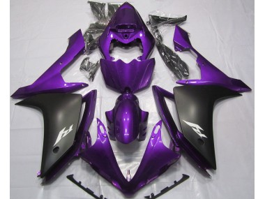 Glanz Lila & Schwarz 2007-2008 Yamaha R1 Motorrad Verkleidungen
