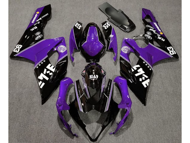 Glanz Lila & Schwarz Benutzerdefiniert 2005-2006 Suzuki GSXR 1000 Motorrad Verkleidungen Glanz Lila & Schwarz Benutzerdefiniert 2005-2006 Suzuki GSXR 1000 Motorrad Verkleidungen