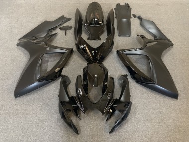 Glanz & Matt Schwarz 2006-2007 Suzuki GSXR 600-750 Motorrad Verkleidungen