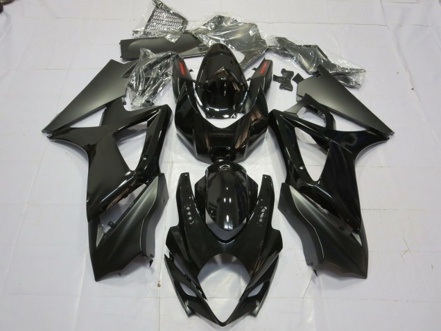 Glanz & Matt Schwarz 2007-2008 Suzuki GSXR 1000 Motorrad Verkleidungen Glanz & Matt Schwarz 2007-2008 Suzuki GSXR 1000 Motorrad Verkleidungen