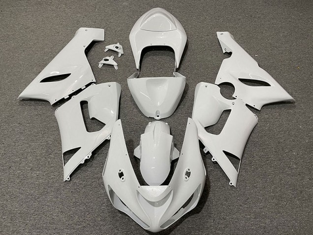 Glänzend Weiß 2005-2006 Kawasaki ZX6R Motorrad Verkleidungen Glänzend Weiß 2005-2006 Kawasaki ZX6R Motorrad Verkleidungen