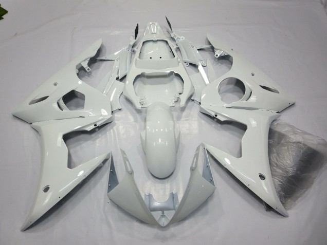 Glänzend Weiß 2005 Yamaha R6 Motorrad Verkleidungen Glänzend Weiß 2005 Yamaha R6 Motorrad Verkleidungen