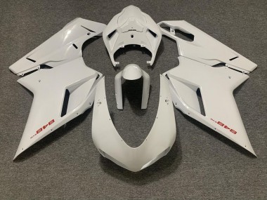Glänzend Weiß 2007-2014 Ducati 848 1098 1198 Motorrad Verkleidungen