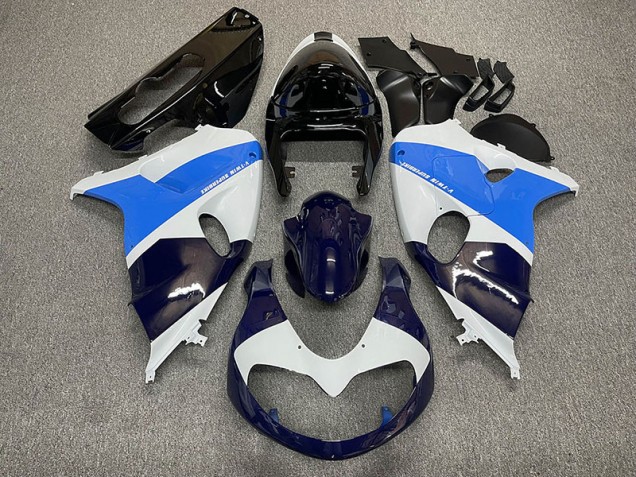 Glänzend Weiß & Blau 1998-2003 Suzuki TL1000R Motorrad Verkleidungen Glänzend Weiß & Blau 1998-2003 Suzuki TL1000R Motorrad Verkleidungen