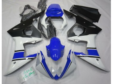 Glänzend Weiß & Blau 2003-2004 Yamaha R6 Motorrad Verkleidungen